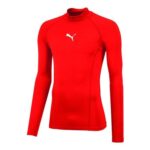 PUMA Mens Liga Baselayer Long Sleeve Tee, Red, Medium