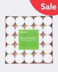Pack of 50 Unscented Tea Lights Approximately 2.75 Hours Burn Time – Free C&C