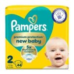 Pampers Premium Protection New Baby Nappies Essential Pack Size 2, 4kg-8kg X44