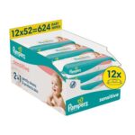 Pampers Sensitive Baby Wipes Plastic Free – 624 Pack