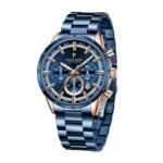 Paras Crown Mens Quartz Chronograph Watch – Waterproof Stainless Steel