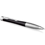 Parker Urban Twist Ballpoint Pen Muted Black with Chrome Trim Medium Point Blue Ink Refill Gift Box