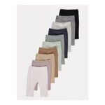 Pastel Ribbed Leggings 10 Pack