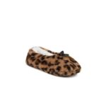 Pavers Warm Lined Slipper Socks with Bow Detail – Brown
