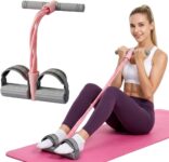 Pedal Resistance Band with Handle,2555 lbs Available,Full-Body Workout