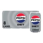 Pepsi Diet Cola 330ml Can 8 Pack – £3.09 S&S