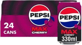 Pepsi Max Cherry Cola 330ml Can 24 Pack