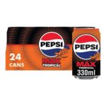 Pepsi Max Tropical 330ml Cans Pack of 24 – £8.07 S&S