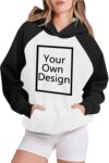 Personalised Hoodies for Women Custom Colour Block Hoodies with Photo Text
