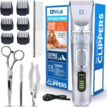 PetLab Long Thick Hair Clippers for Dogs Professional Pets Long Hair Bow Grooming Electric and Silent Combs