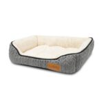 Petlicity Deluxe Pet Bed Large Grey – Washable