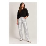 Petunia Silver Coated Trousers