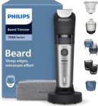 Philips Beard Trimmer 7000 Series – Self-sharpening Metal Blades, BeardSense Technology w/code