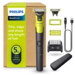 Philips OneBlade 360 Authentic Connected Face & Body Electric Shaver – 360 Blade, X1 Blade, 5in1 Adjustable Comb, Body Kit, Travel Case