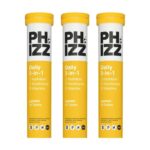 Phizz Electrolyte, Multivitamin & Hydration Tablets – 60 Effervescent Tablets (Lemon)