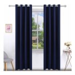 Pickluc Navy Blackout Curtains, Thermally Insulated, Grommet, 52×96, 2 Panels