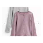 Pink & Grey Button through Tops 2 Pack 13 Years