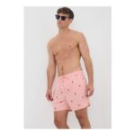 Pink Lobster Embroidered Swim Shorts
