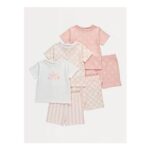 Pink Star Fish Little Star Short Pyjamas 3 Pack