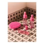 Pink Travel Set with Dropper Bottles – 4 Pcs