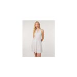Pink Vanilla off White Polka Dot Slinky Mini Dress