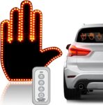 Pipihome Middle Finger LED Light for Car Back Window With Remote Control, Funny Gesture Light, Gadgets Accessories, Perfect Gifts for Men Women