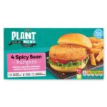 Plant Menu Spicy Bean / Vegetable Burgers x 4 / Vegetable Fingers 16 Pack 454g