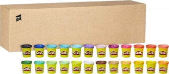 Play-Doh 24-Pack for Toddlers, Non-Toxic Modelling Compound Set, Creative Toys for 2 Year Old Kids, Reusable Tub for Easy Storage