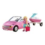 Playmobil Barbie Convertible Car with Trailer and Jet Ski