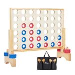 Pointyard Giant Wooden 4-in-a-Row Game, 2.8 Ft Outdoor Yard