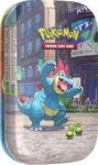 Pokémon TCG: Lumiose City Mini Tin: Feraligatr & Budew (2 booster packs, 1 art card and 1 sticker sheet) – Invite only