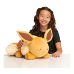 Pokmon Eevee Sleeping Plush, 18-Inch Premium