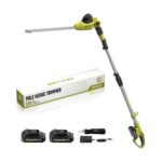Pole Hedge Trimmer with Long Reach, 2×2.0Ah Batteries, Telescopic