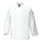 Portwest C833 Chefs Suffolk Jacket Cotton, Machine Washable, Stud Front