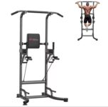Power Tower Dip Station Pull Up Bar Adjustable Multi-Function Power Tower with code. Sold by Bigzzia Fitness Store