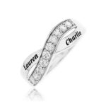 Precious Sentiments Personalised Sterling Silver Ladies Ring
