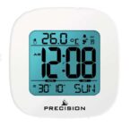Precision Radio Controlled Digital Alarm Clock, White – w/ Code (Free C&C)