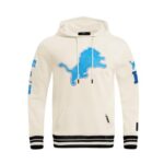 Pro Standard NFL Detroit Lions Retro Pullover Hoodie Eggshell/Black S