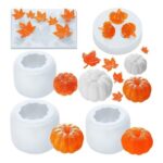 Pumpkin Resin Mold Set 5 Silicone Molds for Halloween
