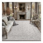 PureCozy Grey Vintage Rug 200x300cm Washable Non-Slip Low-Pile