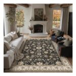PureCozy Vintage Rug Living Room 200x300cm Black Gold Washable