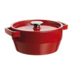 Pyrex Slow Cook Casserole Pan 3.6L Stainless Steel Red