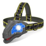 QCTOYS Velociraptor Dinosaur Headlamp with 2 Lighting Modes Adjustable Headband