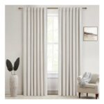 QJmydeco Custom Curtains 86-Inch, 2 Panels, Blackout Cream Ivory