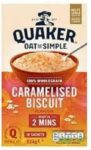 Quaker Oat So Simple Caramelised Biscuit Porridge Sachets, 10 x 33.4g
