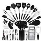 RFAQK 40-Piece Silicone Kitchen Utensils Set with Holder