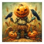 RICUVED Pumpkin Head Scarecrow Diamond Art Kit – 30x30cm