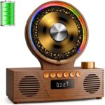 ROADOM Portable CD Player with Bluetooth, Rechargeable & Hi-Fi Speakers Bluetooth TX & RX, 4000mAh, Brown – by ROADOM-UK / FBA – Prime Deal