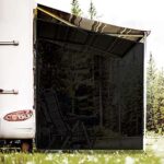 RV Awning Side Shade Screen 9x 7 Breathabe Black Mesh