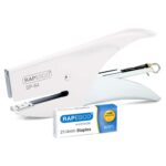 Rapesco 1381 SP-64 Stapling Plier and 1000 Staples, 12 Sheet Capacity Comes with 1000 Type 21 / 4mm, White